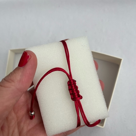 Red String Bracelet with Evil Eye Charm - Picture 4 of 5